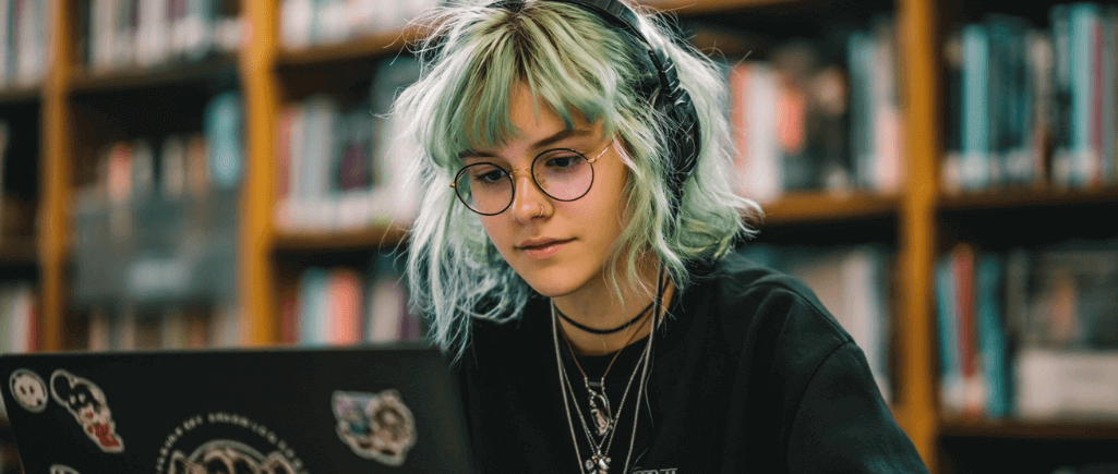 beacon.ai how to earn money using beacon ai, girl sitting at computer screen